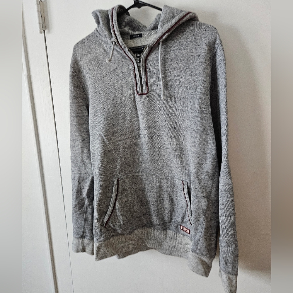 Abercrombie And Fitch Mens 1/4 zip Hoodie Gray Mens L GREAT SHAPE